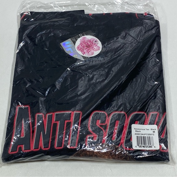 New - Anti Social Social Club - McGregor Notorious Ufc Tee shirt - Black - MED - Picture 5 of 6